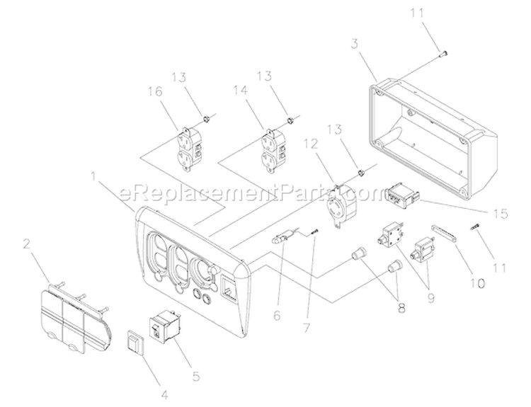 Page B Diagram and Parts List for 030426-0  Briggs and Stratton Generator